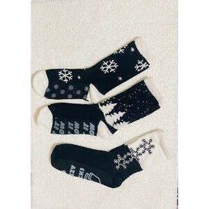 6 Pairs Women's Warm Uptoes Socks Size 9-11 Black  for women shoe sizes 6-8
